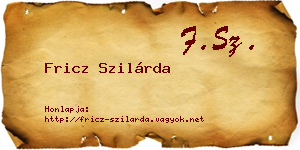 Fricz Szilárda névjegykártya